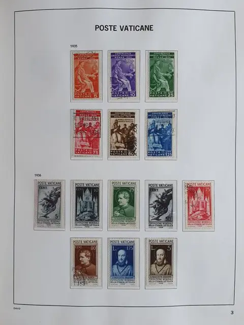 Vaticaanstad 1929/2001 - Verzamelingen in een Davo album