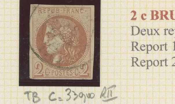 Frankrijk 1870 - Quote: over €5,500 - Beautiful set of Ceres Bordeaux including 44, 47 CADT24 / certif, n°48 mint* - Entre les n°39 et 49