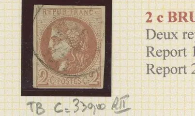 Frankrijk 1870 - Quote: over €5,500 - Beautiful set of Ceres Bordeaux including 44, 47 CADT24 / certif, n°48 mint* - Entre les n°39 et 49