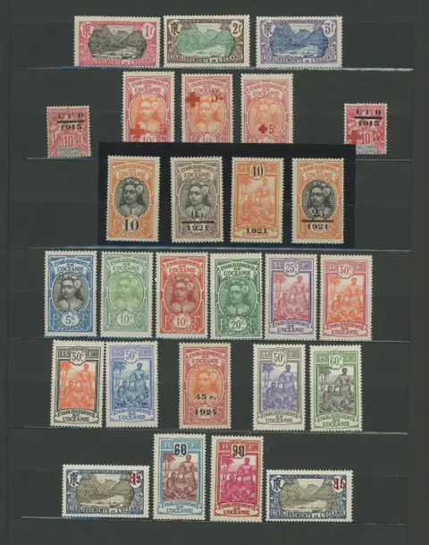Franse kolonie 1892 - Quote: over €3,000 - Oceania - Very nice set New including MNH, ‘Groupes’ types, ‘Frre France Free’, - Depuis le n°1