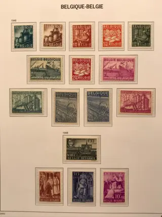 België 1946/1959 - Verzameling Compleet op DAVO bladen incl. Blokken