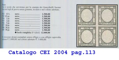 Napolitaanse provincies 1861 - Vittorio Emanuele II, 50 grana, prova nel colore adottato. Certificata. - CEI P29