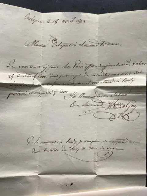 Frankrijk - Rare letter from Château-Vilain to Chaumont, 1829