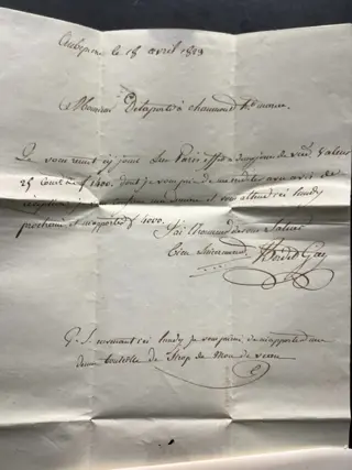 Frankrijk - Rare letter from Château-Vilain to Chaumont, 1829