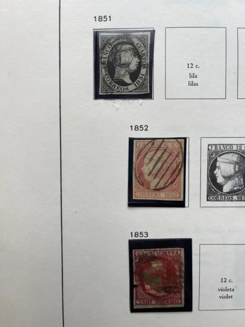 Spanje 1854/1960 - Verzameling in een Davo Album