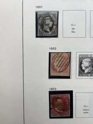 Spanje 1854/1960 - Verzameling in een Davo Album