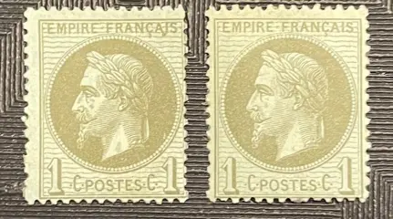 Frankrijk 1863 - Classical “Empire Lauré” lot, unused - YT No. 25/27