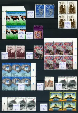 Nederland 1970/1979 - Collectie plaatfouten