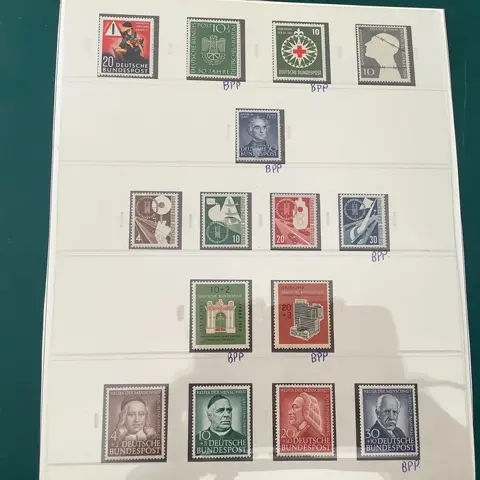 Duitsland, Bondsrepubliek 1952/1953 - Twee volledige jaargangen - gekeurd schlegel BPP - Michel 148/176