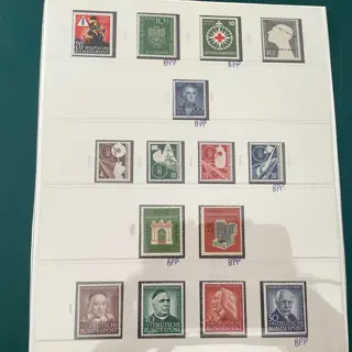 Duitsland, Bondsrepubliek 1952/1953 - Twee volledige jaargangen - gekeurd schlegel BPP - Michel 148/176