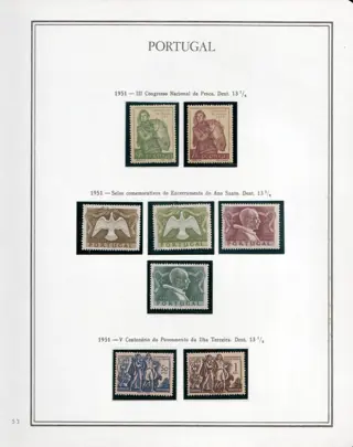 Portugal 1950/1983 - Complete collection in Domingos Sacramento album with cover
