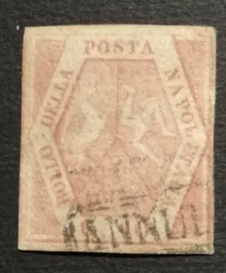 Italiaanse oude staten - Napels 1858 - 10 grana pink carmine - Sassone N. 11