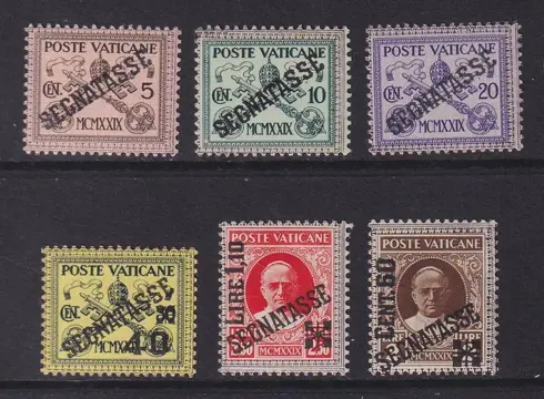 Vaticaanstad 1931 - Samenstelling. - Michel:Pakketzegels 1/15, Portzegels: 1/6