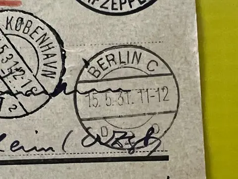 Duitse Rijk - Baltic Sea flight, on-board post 1931 with drop-off in Copenhagen - Sieger 108 C a