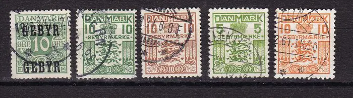 Denemarken 1871/1955 - Denemarken Zeitungsmarken + Dienstmarken + Militärpostmarken + Portomarken + Julmarken gestempeld. - Denemarken Zeitungsmarken + Dienstmarken + Militärpostmarken + Portomarken + Julmarken gestempeld.
