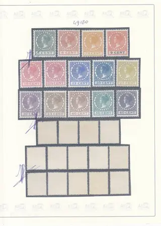 Nederland 1924 - Koningin Wilhelmina, type 'Veth' - NVPH 149/162