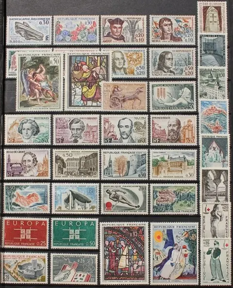 Frankrijk 1960/1970 - Lot of 11 complete years, mint **, deluxe. - Yvert n°1230 au n°1662** NMH