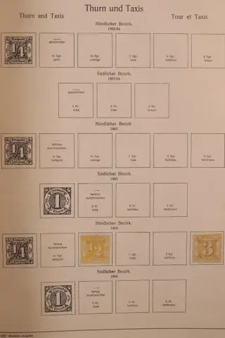 Oud Duitse staten + Duitse Rijk 1859/1939 - Collectie in oud defect Kabe voordrukalbum