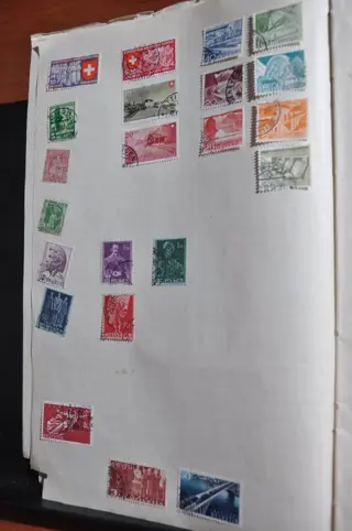 Wereld - Partij vanaf klassiek in een oud Cashier en diverse stockboeken