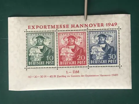 Geallieerde bezetting - Duitsland (Amerikaanse en Britse zone) 1949 - Jaargangen met blokje Hannover Messe - Michel 101/110 en blok 1