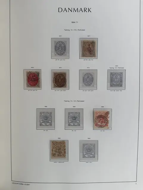 Denemarken 1864/2013 - Collectie met julvellen in twee Leuchtturm albums met cassette