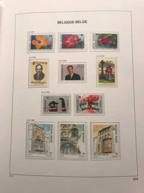 België 1995/1999 - Verzameling Belgie in DAVO V LUXE album - Complete jaargangen