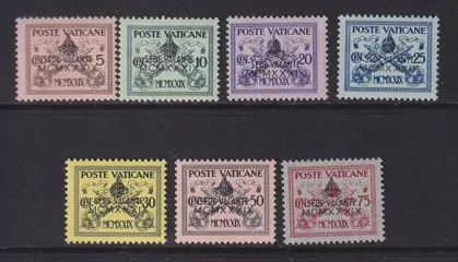 Vaticaanstad 1938/1939 - Samenstelling. - Michel: 67/79