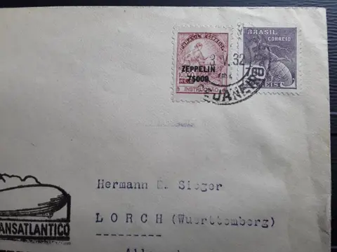Brazilië - 2 Zeppelin Documents - 4 Südamerikafahrt 1932 / 2 Südamerikafahrt 1933