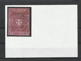 Italiaanse oude staten - Toscane 1860 - Provisional Government, Savoy coat of arms, 80 c. pale pink - Sassone numero 22