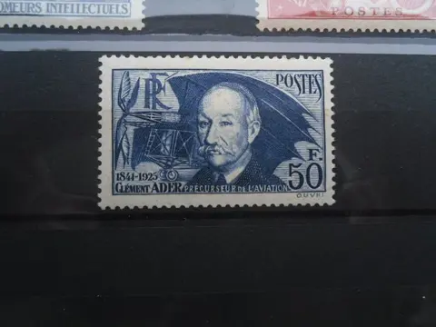 Frankrijk 1935/1939 - 3 nice stamps with Pasteur, ‘Pour L'art et la Pensée’, Clément Ader - Y et T ( 308, 333, 398 )