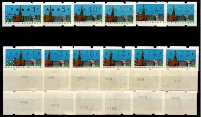 België 1987/1990 - ATM FRAMA + Klüssendorf sets - OBP ATM 63/83