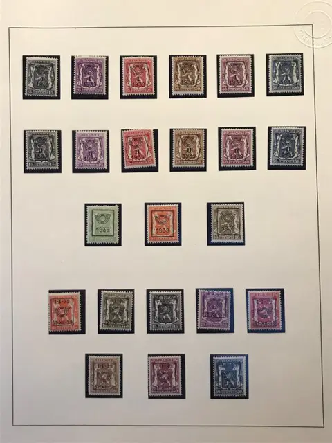 België 1938/1985 - Complete Verzameling Voorafgestempelde zegels incl. moeilijke reeksen en diverse papiersoorten - PRE333/PRE814