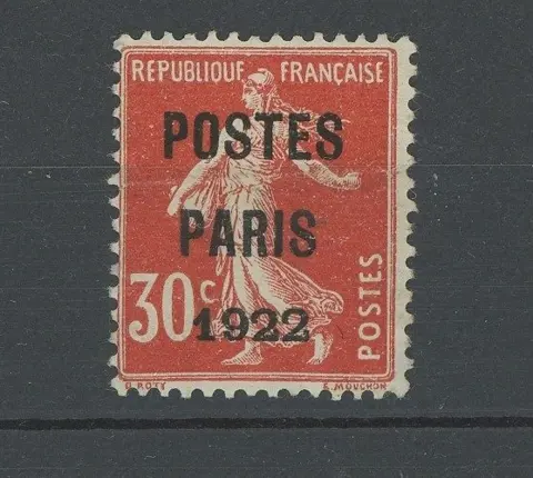 Frankrijk - Set of end of catalogue, pre-cancelled including 30 cts signed Calves, Telegraphs including n°3
