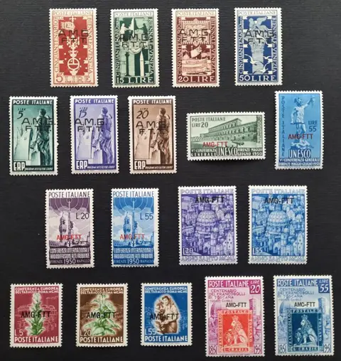 Triëst - Zone A 1948/1954 - Selection of complete sets with services, mint with full gum