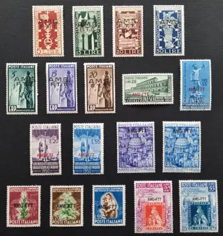Triëst - Zone A 1948/1954 - Selection of complete sets with services, mint with full gum