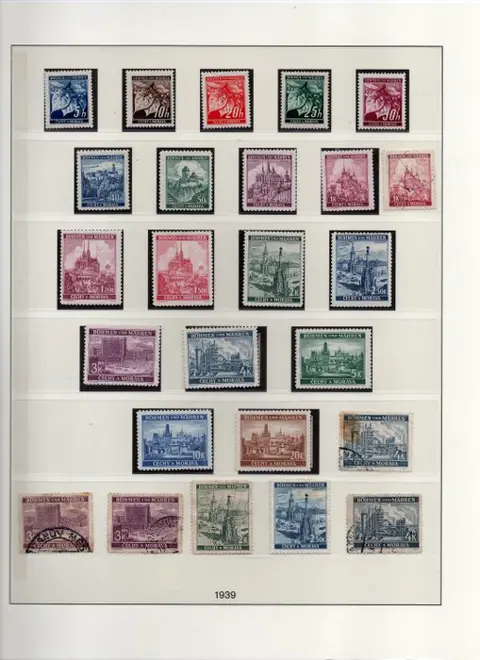 Bomen en Mahren 1939/1943 - Collection of stamps on Lindner sheets