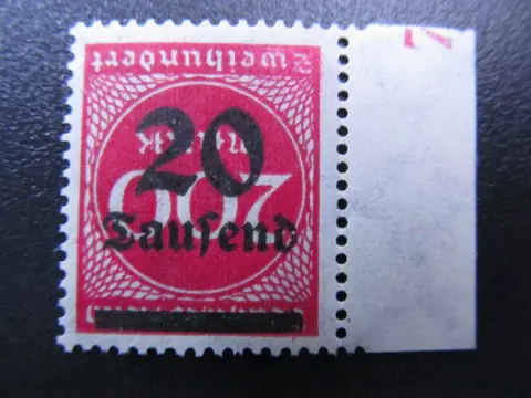 Duitse Rijk - DR Nr. 282II K, 1923, kopfstehende Kehrdruck, postfrisch, BPP Attest