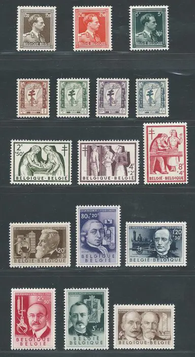 België 1955/1956 - 2 volledige jaargangen - OBP 961/1007