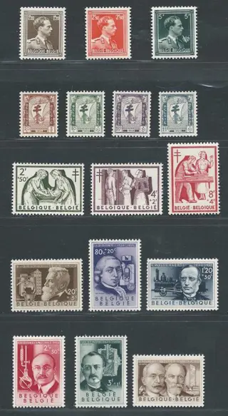 België 1955/1956 - 2 volledige jaargangen - OBP 961/1007