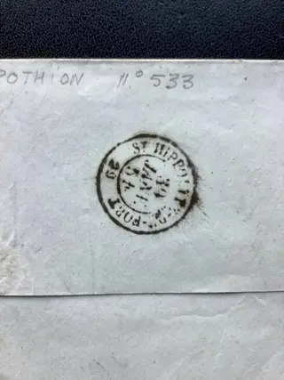 Frankrijk 1854 - 2 letters, Paris postmarks