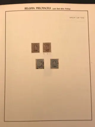België 1902/1938 - Verzameling voorafgestempelde zegels per localiteit A-Z - 203 foto's in veiling