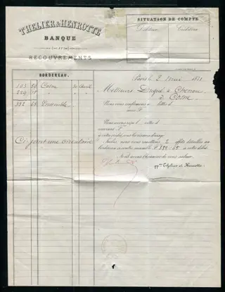 Frankrijk 1871 - Zeldzame brief van de Commune van Parijs (2 mei 1871) geplaatst door een koerier op het kantoor van