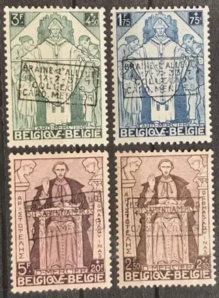 België 1933 - Kardinaal Mercier - Opdruk "Braine L'Alleud" - POSTFRIS - Gesigneerd BLUMENTAL - OBP 374A/K