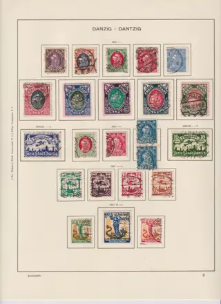 Danzig 1920/1939 - Verzameling op Schaubek voordrukbladen.