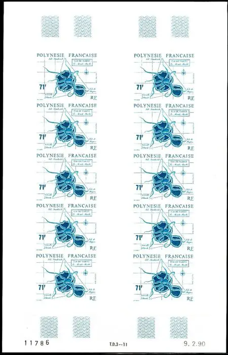 Frans-Polynesië 1990 - Polynesia imperforate 1990 Yvert N°354- 357, the Maohi world
