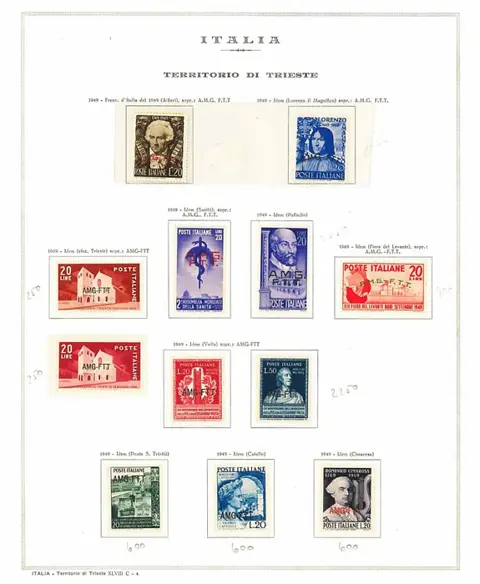 Italië - Dalmatië, Trente en Triëst 1948/1954 - very good conditions - Cat. Sassone N.1-208 + servizi