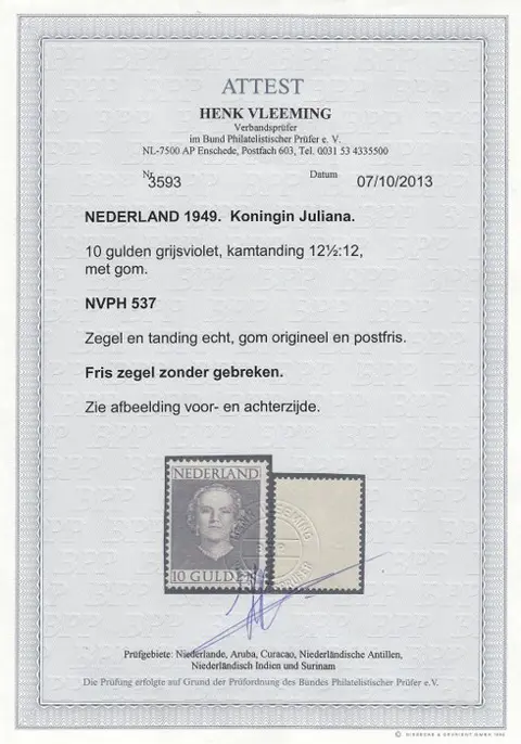 Nederland 1949 - Koningin Juliana type 'En Face' - NVPH 534/537