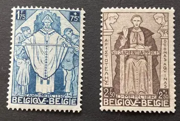 België 1932 - Kardinaal Mercier : volledige reeks postfris - OBP/COB 342/50
