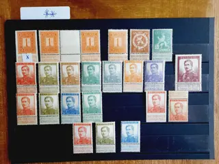 België 1912/1931 - 8 kaartjes met mooie postzegels.