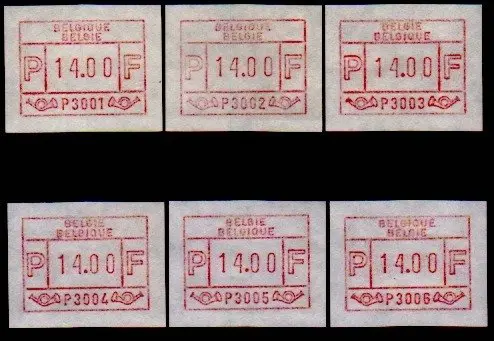 België 1981 - FRAMA ATM sets 6-9-14-59 (24 ATM) - OBP ATM 1/6